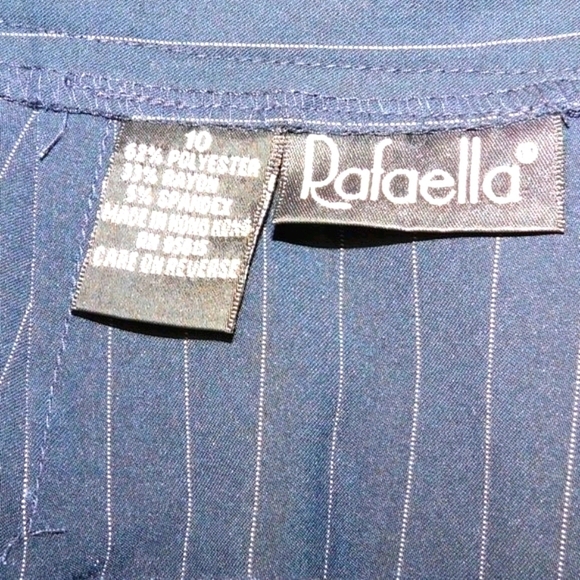 NWT Rafaella 2-Way Stretch Blue Pin-Striped Skirt - Picture 6 of 7